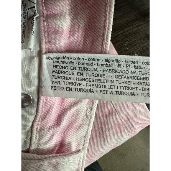 Zara‎ Women's Tie Dye High Rise Wide Leg Pants size 6 Pink - Picture 3 of 9